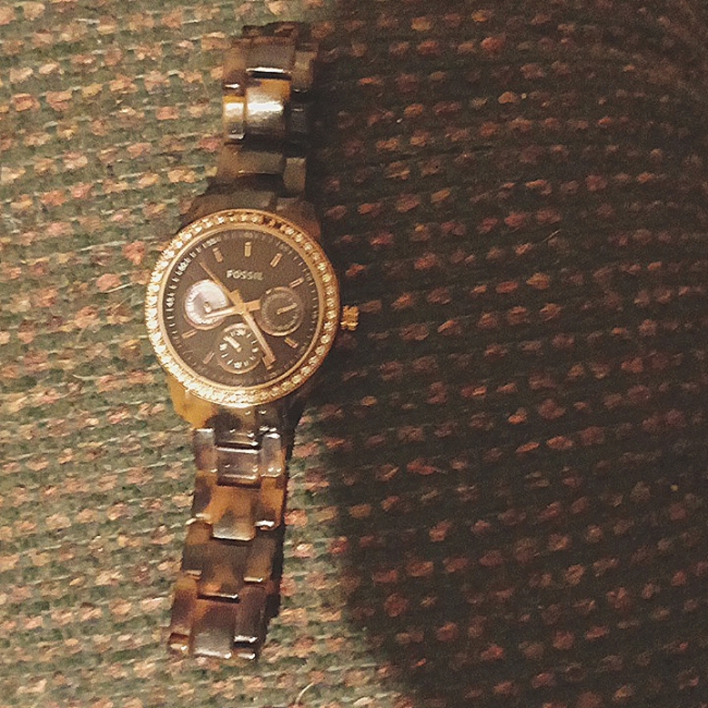 Model number 112800 fossil woman's turtleshell watch